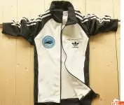 nouveaux hommes adidas veste trefle sport pas cher epaissie blanc noir